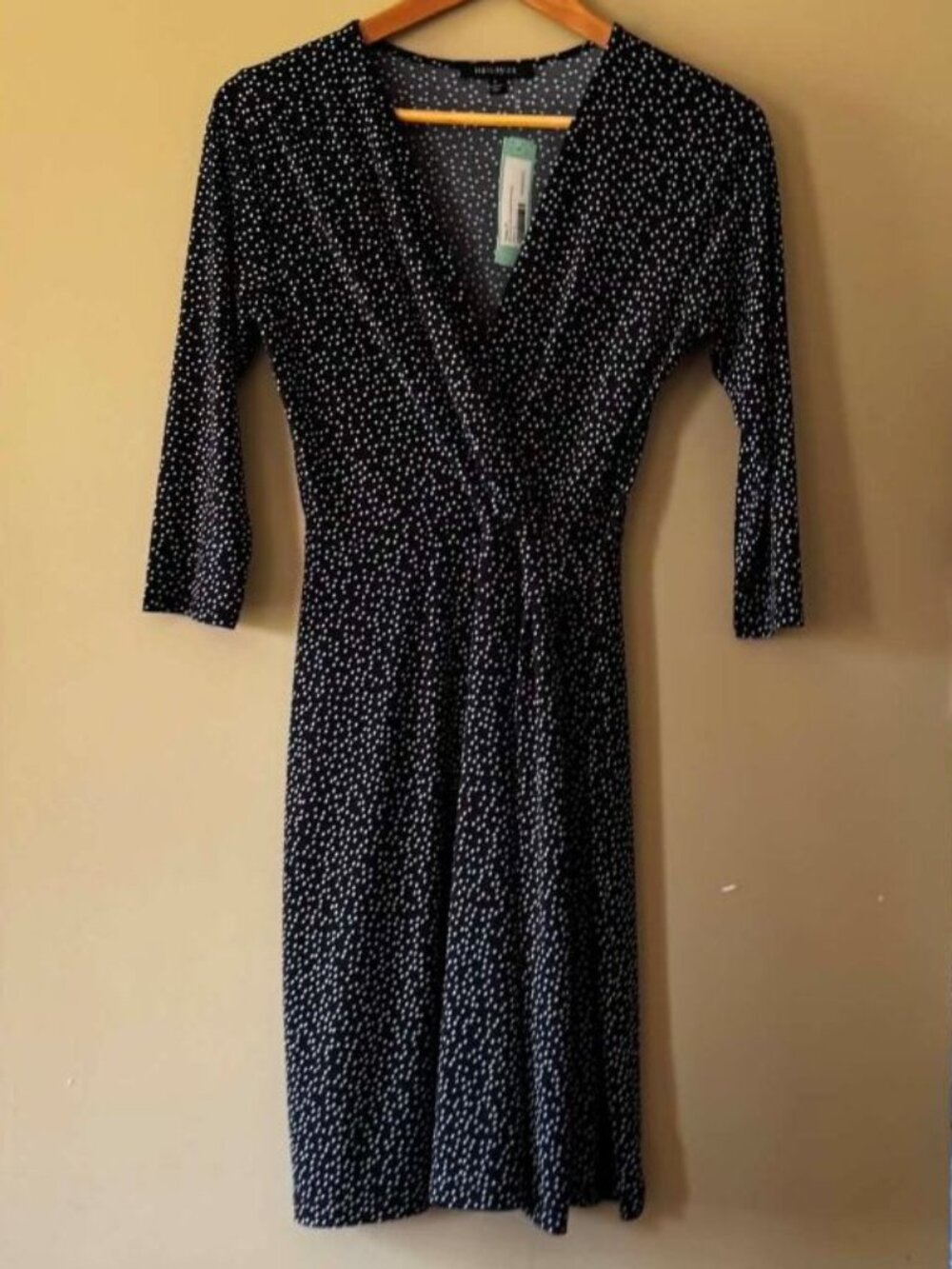 Hailey 23 Faux Wrap Dress | Navy Polka Dot | Size S | New With Tags